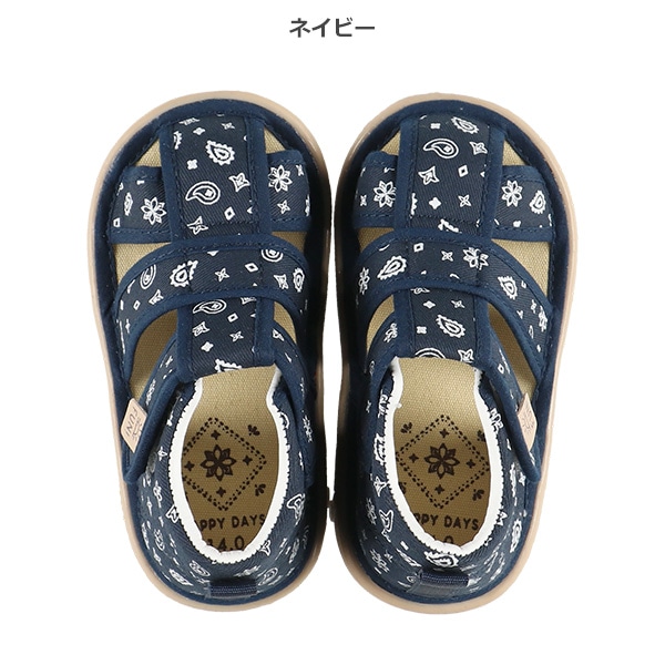 笛入りベビーサンダル（ペイズリー）