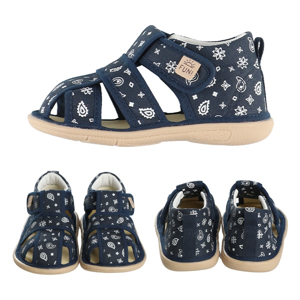 笛入りベビーサンダル（ペイズリー）