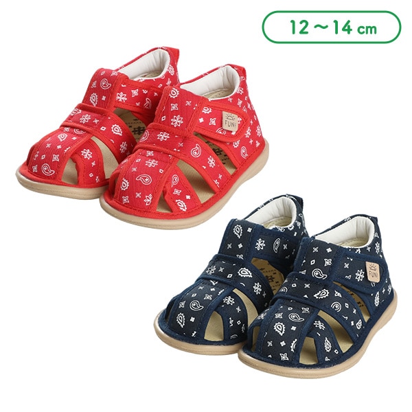 笛入りベビーサンダル（ペイズリー）