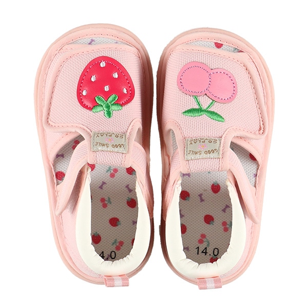 笛入りベビーサンダル（のりもの・フルーツ）