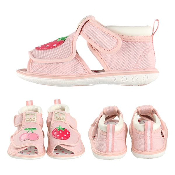 笛入りベビーサンダル（のりもの・フルーツ）