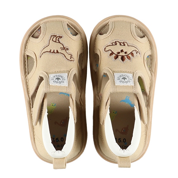 ベビーサンダル（恐竜刺繍）