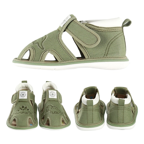 ベビーサンダル（恐竜刺繍）