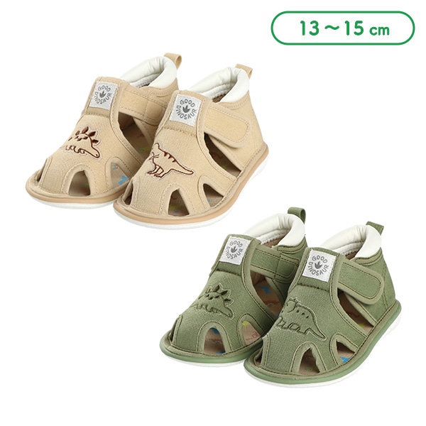 ベビーサンダル（恐竜刺繍）