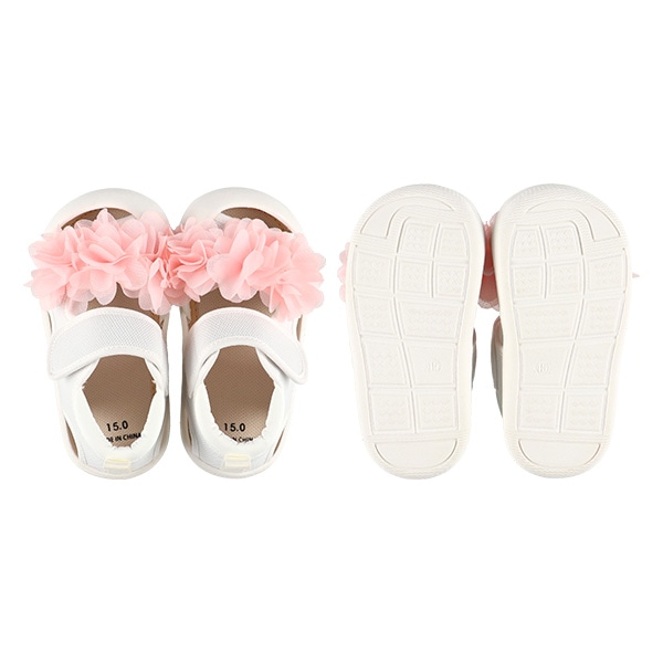 ベビーサンダル（花モチーフ）