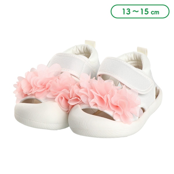 ベビーサンダル（花モチーフ）