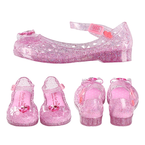 キッズサンダル（リボン付きジュエリー）