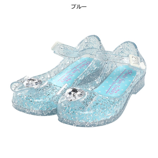 キッズサンダル（リボン付きジュエリー）