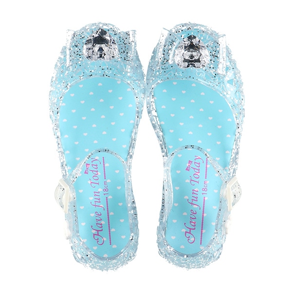 キッズサンダル（リボン付きジュエリー）