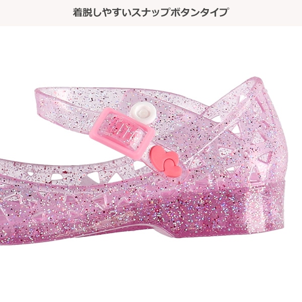 キッズサンダル（リボン付きジュエリー）