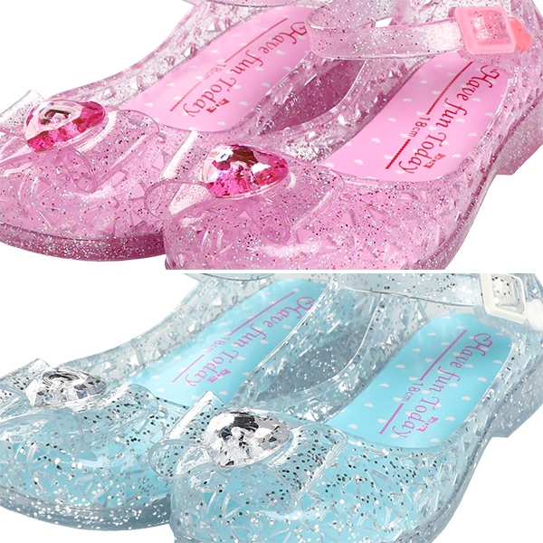 キッズサンダル（リボン付きジュエリー）