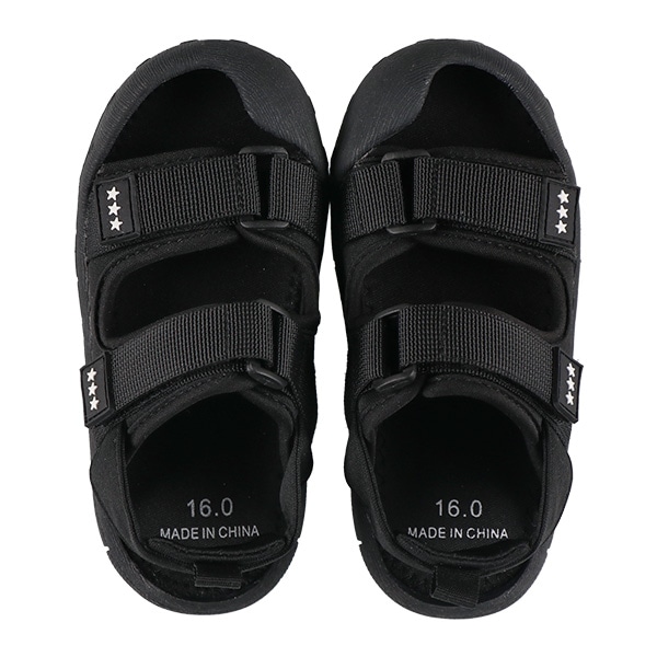 キッズダブルベルトサンダル（ブラック）