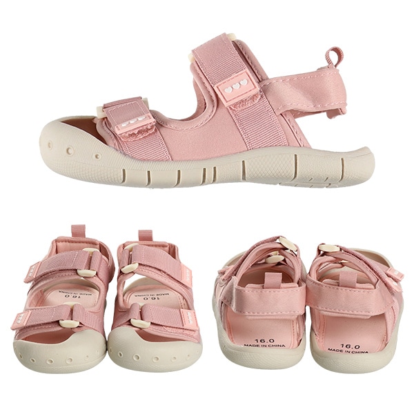キッズダブルベルトサンダル（ピンク）