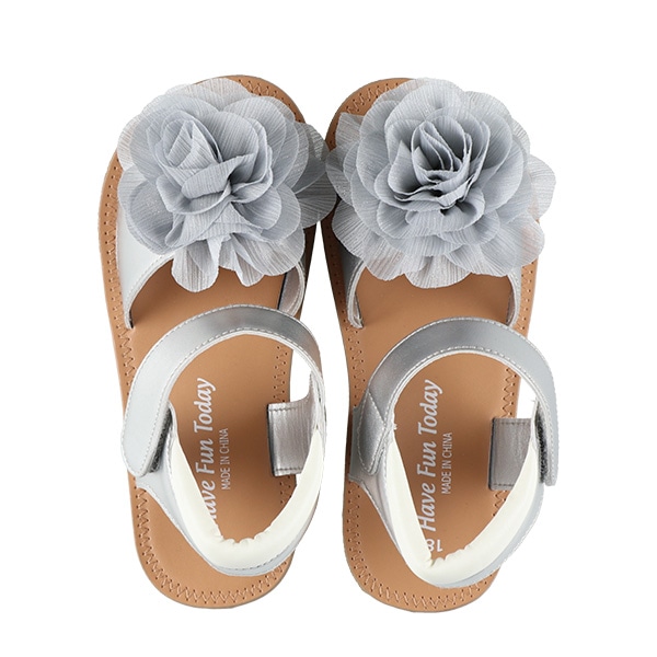 コサージュ付きサンダル