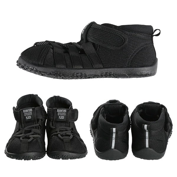 キッズメッシュサンダル（ブラック無地）