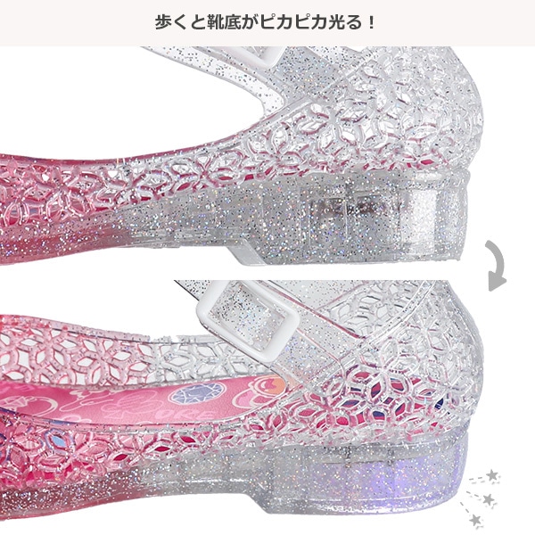 光るジュエルサンダル（グラデーション）