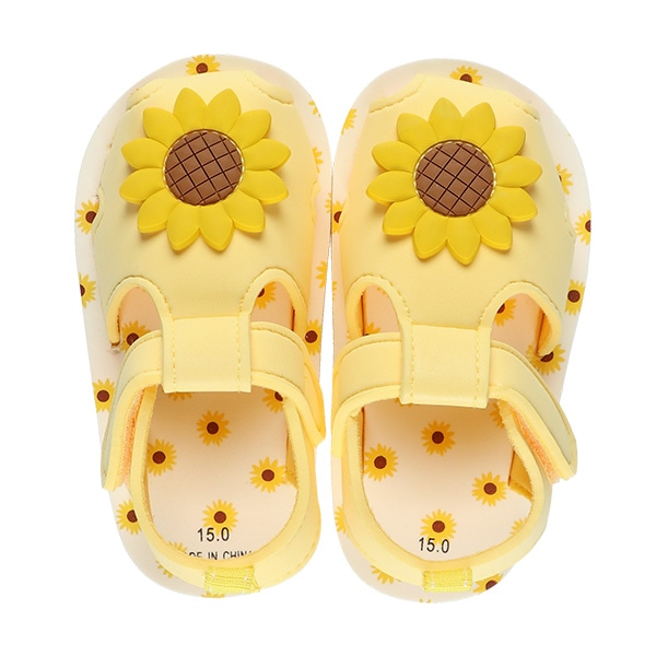 ベビービーチサンダル（ひまわりモチーフ）