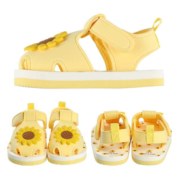 ベビービーチサンダル（ひまわりモチーフ）