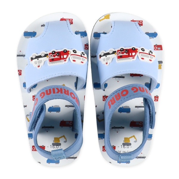 ベビービーチサンダル（はたらくくるま）