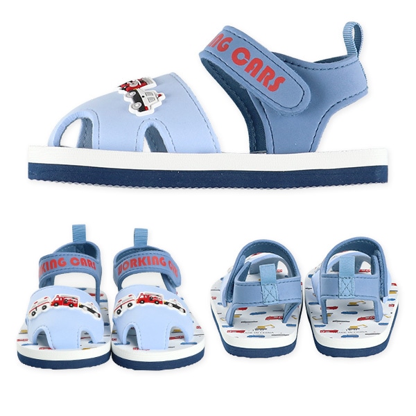 ベビービーチサンダル（はたらくくるま）