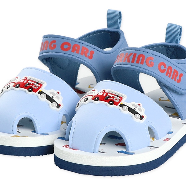 ベビービーチサンダル（はたらくくるま）