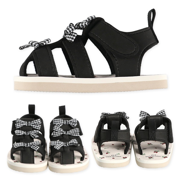 ベビービーチサンダル（3段リボン）