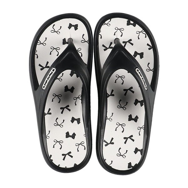 トングサンダル（リボン柄）