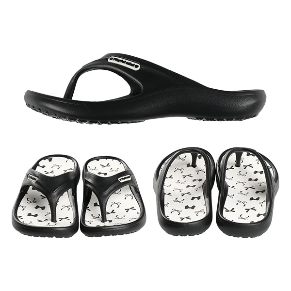 トングサンダル（リボン柄）