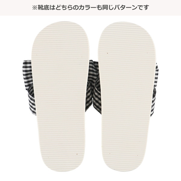 厚底ビーチサンダル（パールリボン）