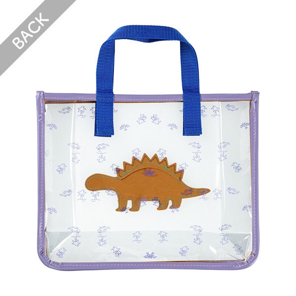 スパンコール入りクリアビーチバック（恐竜）