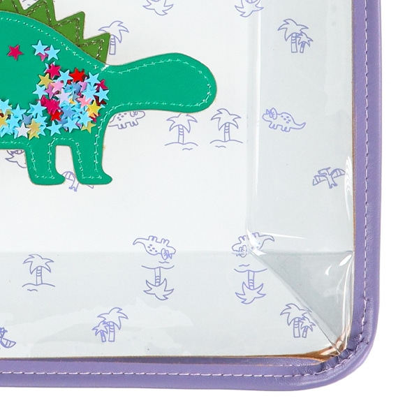 スパンコール入りクリアビーチバック（恐竜）