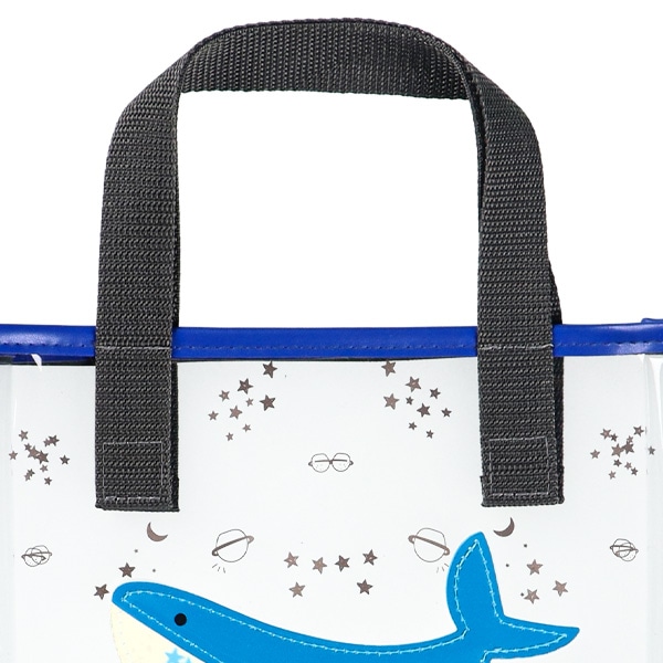 スパンコール入りクリアビーチバック（くじら）