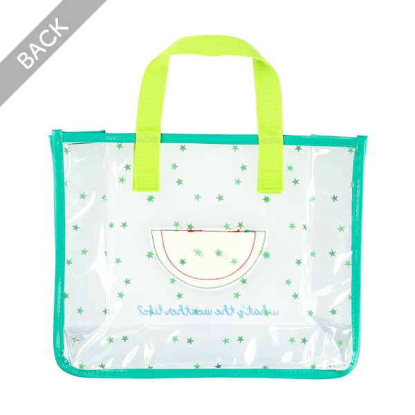 スパンコール入りクリアビーチバック（すいか）