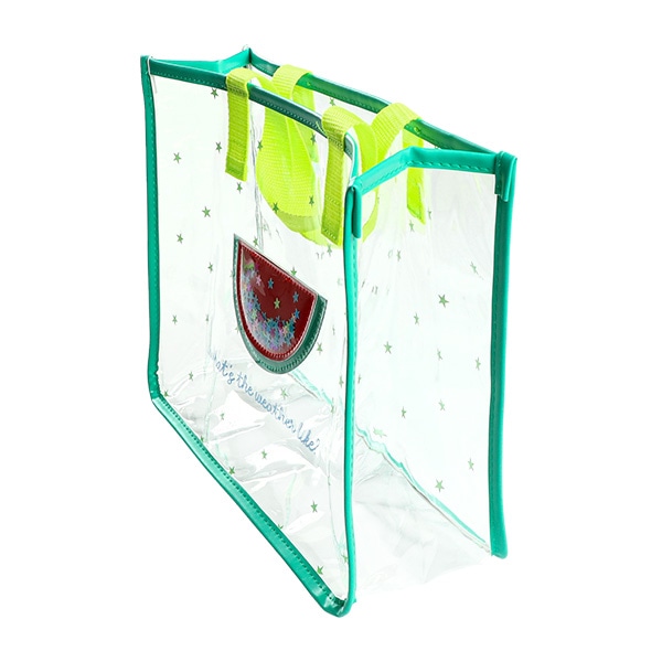 スパンコール入りクリアビーチバック（すいか）