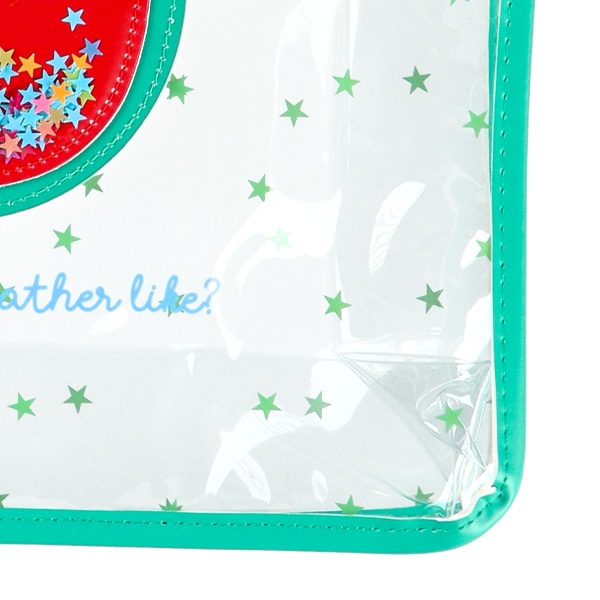 スパンコール入りクリアビーチバック（すいか）