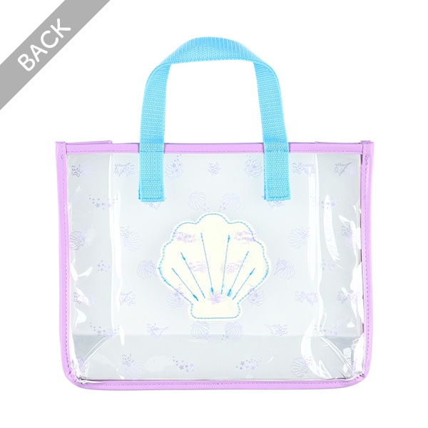 スパンコール入りクリアビーチバック（シェル）
