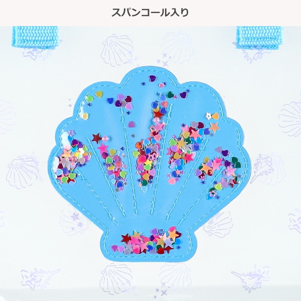 スパンコール入りクリアビーチバック（シェル）