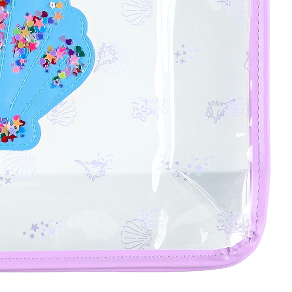 スパンコール入りクリアビーチバック（シェル）