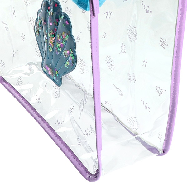 スパンコール入りクリアビーチバック（シェル）