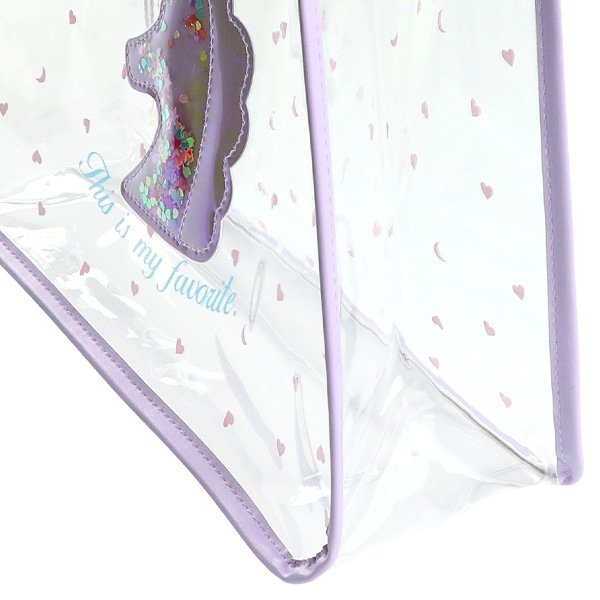 スパンコール入りクリアビーチバック（ユニコーン）