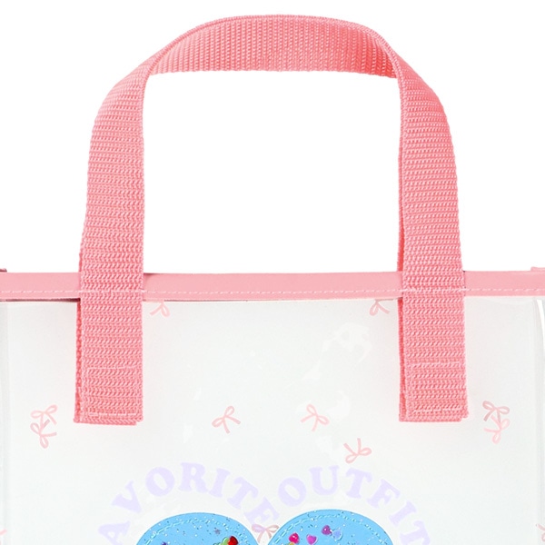 スパンコール入りクリアビーチバック（ハート）