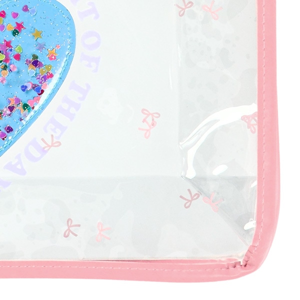 スパンコール入りクリアビーチバック（ハート）