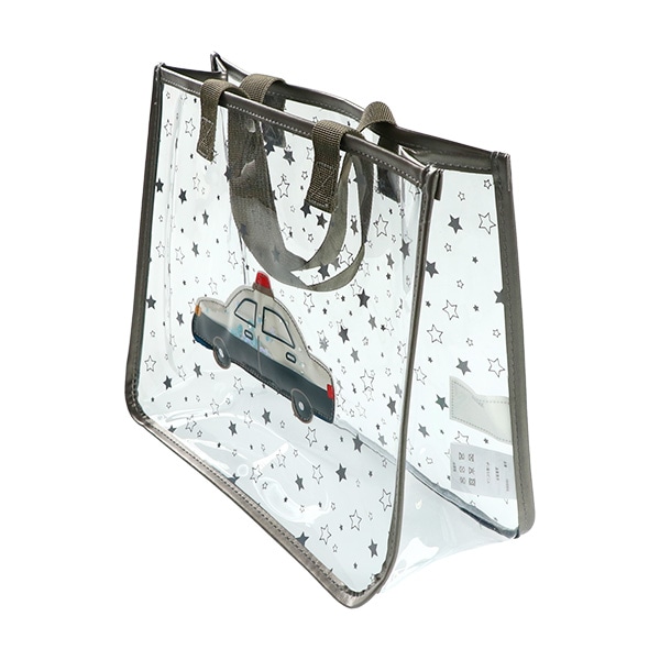 スパンコール入りクリアビーチバッグ（パトカー）