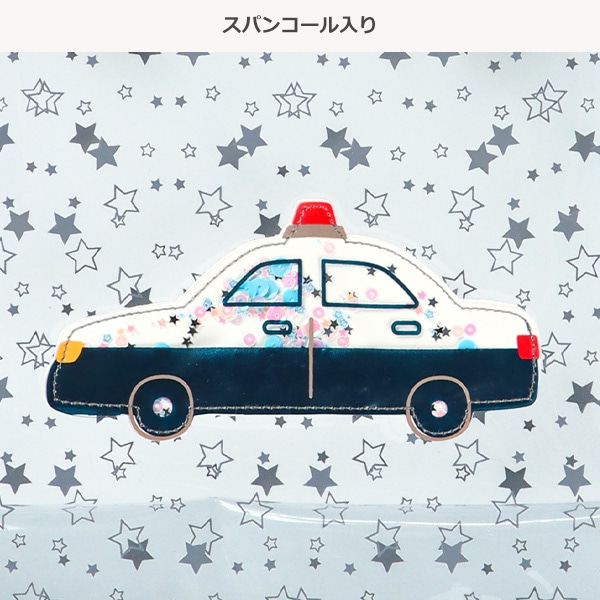 スパンコール入りクリアビーチバッグ（パトカー）