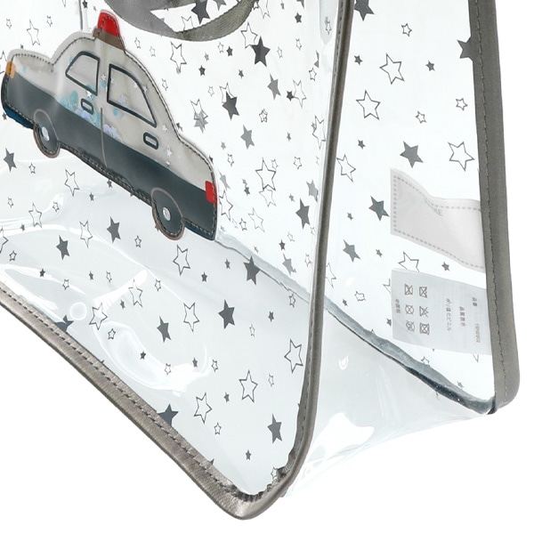 スパンコール入りクリアビーチバッグ（パトカー）