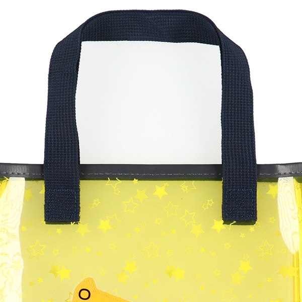 スパンコール入りクリアビーチバッグ（ブルドーザー）