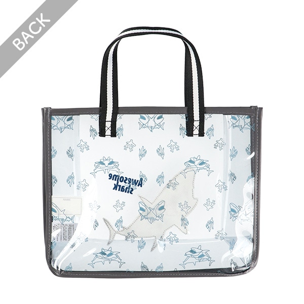 スパンコール入りクリアビーチバッグ（サメ）