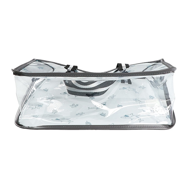 スパンコール入りクリアビーチバッグ（サメ）