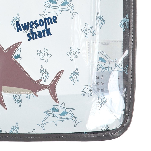 スパンコール入りクリアビーチバッグ（サメ）