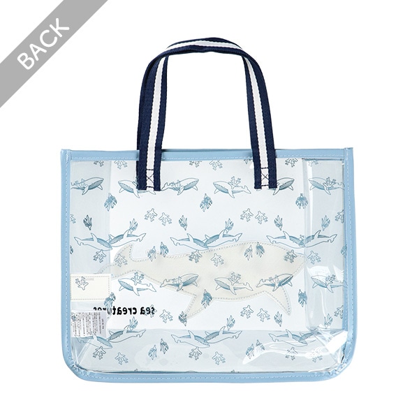 スパンコール入りクリアビーチバッグ（くじら）